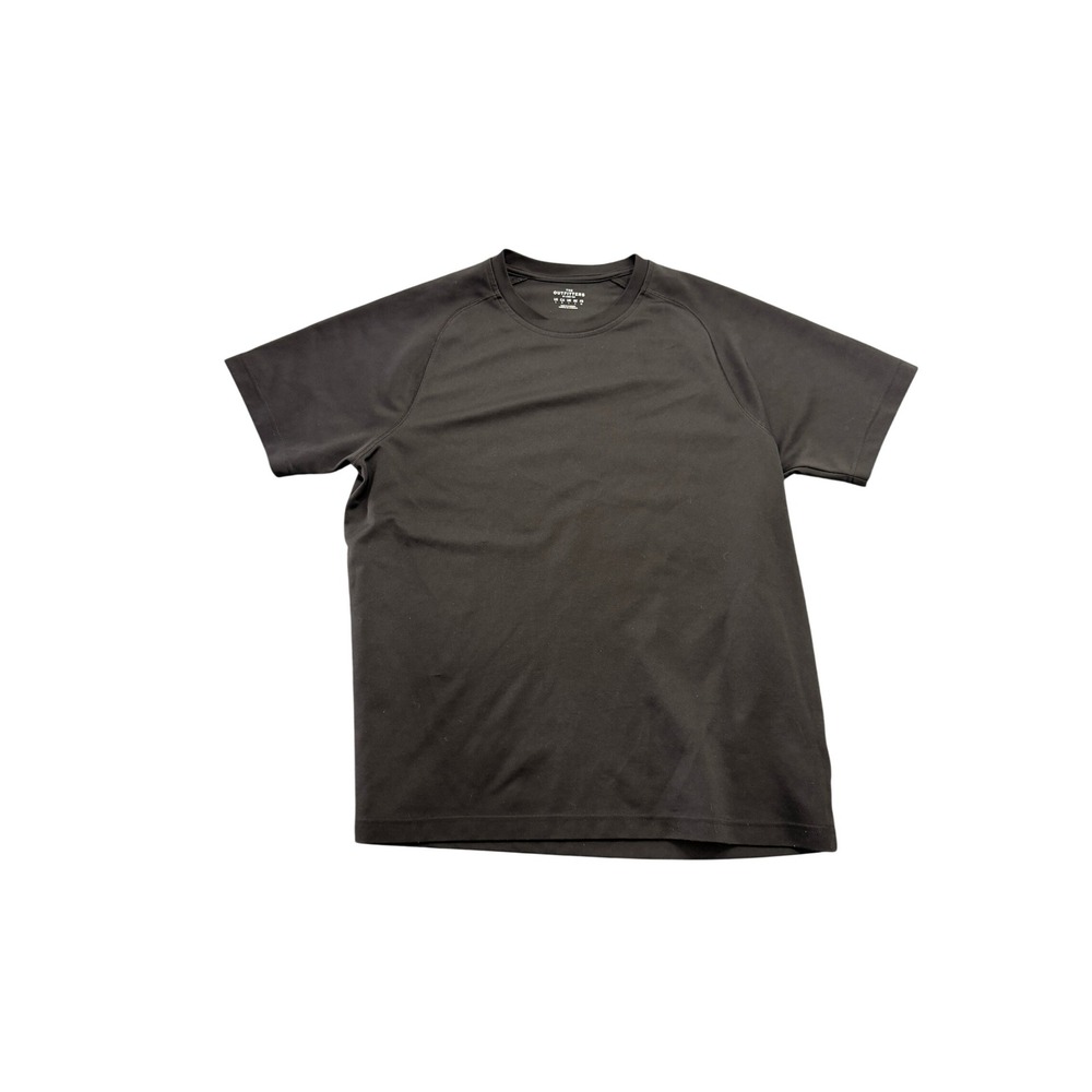 Outfitters by Lands End Mens Black Short Sleeve Active T-Shirt Size Large Raglan